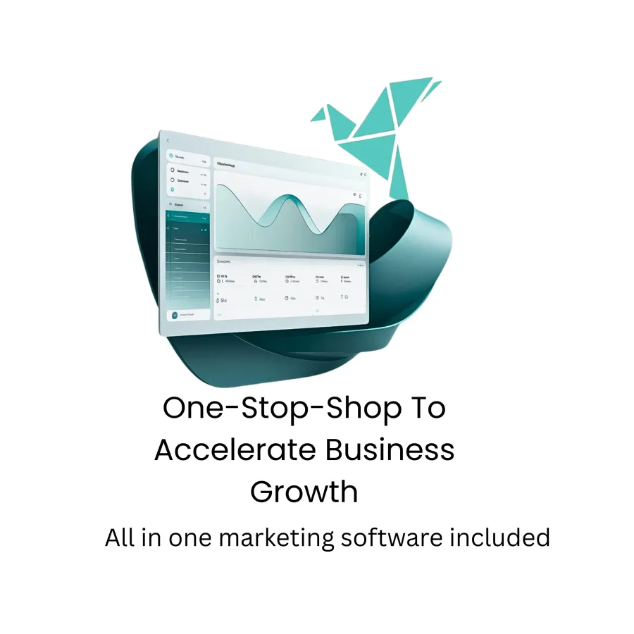 All in one marketing platform dashboard with the BizFlo bird